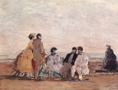 Am Strand von Trouville, ca. 1865 von Eugene Louis Boudin